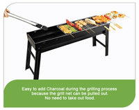 Thumbnail for Foldable Portable BBQ Charcoal Grill Barbecue Camping Hibachi Picnic