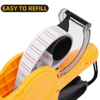 Thumbnail for Price Tag Gun Labeller Pricing with 2 Rolls Labels and Inks Roller Machine Kit Yellow