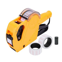 Thumbnail for Price Tag Gun Labeller Pricing with 2 Rolls Labels and Inks Roller Machine Kit Yellow