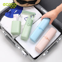 Thumbnail for Portable Toothbrush Holder Tooth Mug Toothpaste Cup Bath Travel Box Accessories Set Blue