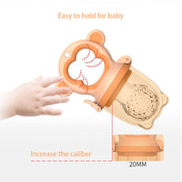 Thumbnail for 2 X Newborn Baby Food Fruit Nipple Feeder Pacifier Safety Silicone Feeding Tool Brown Large