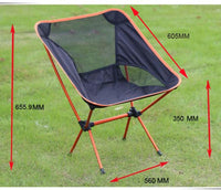 Thumbnail for Ultralight Aluminum Alloy Folding Camping Camp Chair Outdoor Hiking Patio Backpacking Orange