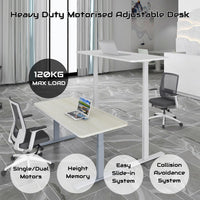 Thumbnail for Standing Desk Height Adjustable Sit Stand Motorised Dual Motors Frame Grey Only