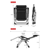 Thumbnail for Kingsize Outdoor Folding Reclining Garden Beach Chair Sun Lounger Deck Recliner