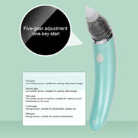 Thumbnail for Baby Nasal Aspirator Electric Safe Hygienic Nose Cleaner Snot Sucker For baby (Green)