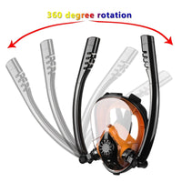 Thumbnail for Snorkel Mask Full Face Diving Mask Snorkel Swim Goggles 180° View Anti Fog Small