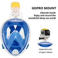 Thumbnail for Full Face Diving Seaview Snorkel Snorkeling Mask Swimming Goggles for GoPro AU S M