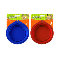 Thumbnail for Chompers - Collapsible Pet Travel Bowl - 1 x Random Toy Selected