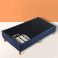 Thumbnail for Metal Bed Frame Mattress Foundation Blue – Double