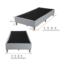 Thumbnail for Metal Bed Frame Mattress Foundation Blue – Double