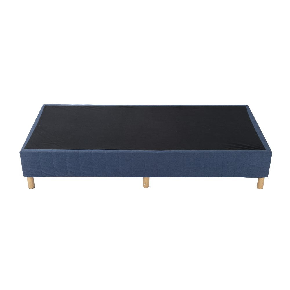 Metal Bed Frame Mattress Foundation Blue: Queen