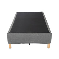 Thumbnail for Metal Bedframe Mattress Foundation (Dark Grey) – Double