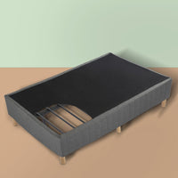 Thumbnail for Metal Bedframe Mattress Foundation (Dark Grey) – Double