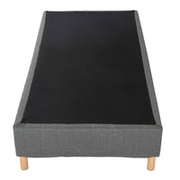 Thumbnail for Metal Bedframe Mattress Foundation (Dark Grey) – Double