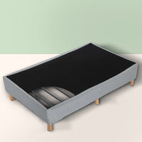 Thumbnail for Metal Bedframe Mattress Foundation (Light Grey) – Double