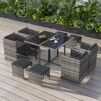 Thumbnail for Horrocks 8 Seater Outdoor Dining Set-Grey