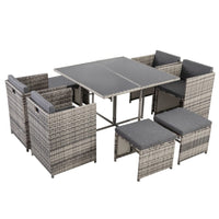 Thumbnail for Horrocks 8 Seater Outdoor Dining Set-Grey