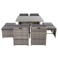 Thumbnail for Horrocks 8 Seater Outdoor Dining Set-Grey