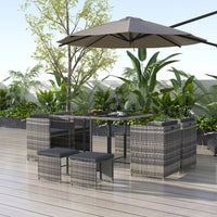 Thumbnail for Horrocks 8 Seater Outdoor Dining Set-Grey