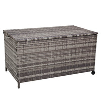 Thumbnail for Outdoor PE Wicker Storage Box Garden 320L-Grey