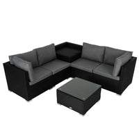 Thumbnail for 6PCS Outdoor Modular Lounge Sofa Coogee-Black