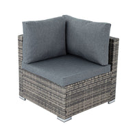 Thumbnail for Large Modular Outdoor Ottoman Lounge Set in Grey