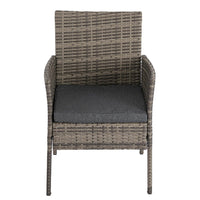 Thumbnail for 2 Seater PE Rattan Outdoor Furniture Chat Set- Mixed Grey