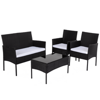 Thumbnail for Ville 4-Seater PE Wicker Outdoor Lounge Sofa Set