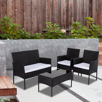 Thumbnail for Ville 4-Seater PE Wicker Outdoor Lounge Sofa Set