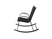 Thumbnail for Rocking Chair High Back Rocker Chairs Steel Metal Textilene Fabric-Black