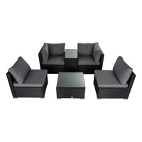 Thumbnail for Modular Outdoor Lounge Set – 9pcs Sofa, Armchairs and Coffee Table