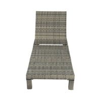 Thumbnail for Grey Rattan Sunbed with Adjustable Recline