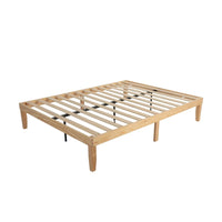 Thumbnail for Warm Wooden Natural Bed Base Frame – Double