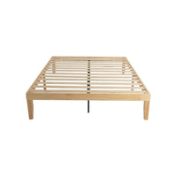 Thumbnail for Warm Wooden Natural Bed Base Frame – Double