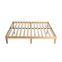 Thumbnail for Warm Wooden Natural Bed Base Frame – King Single