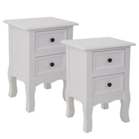 Thumbnail for French Bedside Table Nightstand White Set of 2