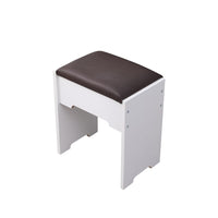 Thumbnail for Fidel Vanity Set with Cushioned Stool and Lighted Mirror- White