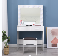 Thumbnail for Fidel Vanity Set with Cushioned Stool and Lighted Mirror- White