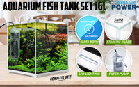 Thumbnail for Dynamic Power Aquarium Fish Tank 16L Starfire Glass