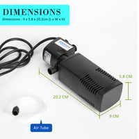 Thumbnail for Dynamic Power Aquarium Submersible Filter 600L/H 8W 1m Pond Pump