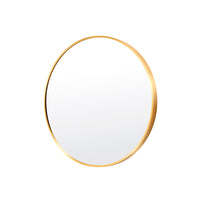 Thumbnail for La Bella Gold Wall Mirror Round Aluminum Frame Makeup Decor Bathroom Vanity 50cm