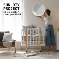 Thumbnail for La Bella Gold Wall Mirror Round Aluminum Frame Makeup Decor Bathroom Vanity 50cm