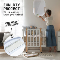 Thumbnail for La Bella LED Wall Mirror Oval Touch Anti-Fog Makeup Decor Bathroom Vanity 50 x 75cm