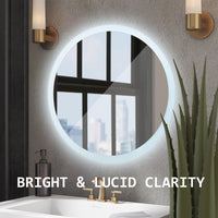 Thumbnail for La Bella LED Wall Mirror Round Touch Anti-Fog Makeup Decor Bathroom Vanity 60cm