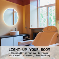 Thumbnail for La Bella LED Wall Mirror Round Touch Anti-Fog Makeup Decor Bathroom Vanity 60cm