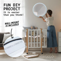 Thumbnail for La Bella LED Wall Mirror Round Touch Anti-Fog Makeup Decor Bathroom Vanity 60cm