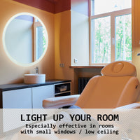 Thumbnail for La Bella LED Wall Mirror Round Touch Anti-Fog Makeup Decor Bathroom Vanity 80cm