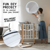 Thumbnail for La Bella LED Wall Mirror Round Touch Anti-Fog Makeup Decor Bathroom Vanity 80cm
