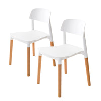 Thumbnail for La Bella 2 Set White Retro Belloch Stackable Dining Cafe Chair