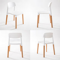 Thumbnail for La Bella 2 Set White Retro Belloch Stackable Dining Cafe Chair